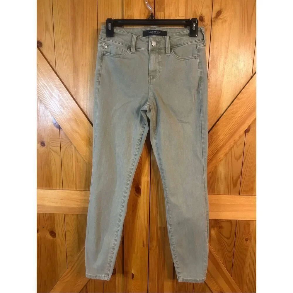 Liverpool Women’s Ankle Skinny Green Jeans Size 0 (5896)